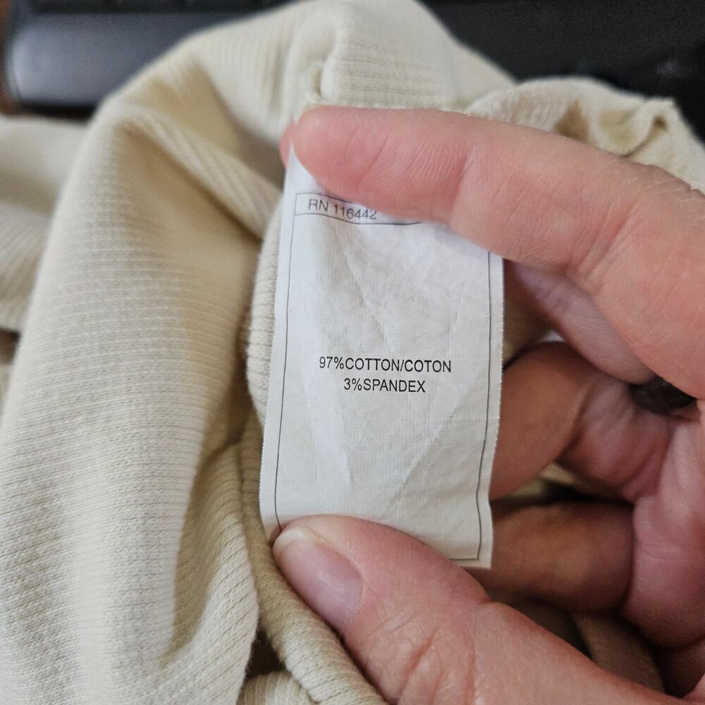 Ninth Hall Cuddie Birch Cream Cut Out Crop  Baby T-Shirt Size XL - Picture 6 of 6